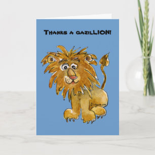 Cartoon Lion dank je wel kaarten