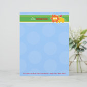 Cartoon Lion Fun Personal Custom Letterhead Briefhoofd Ontwerp (Staand voorkant)