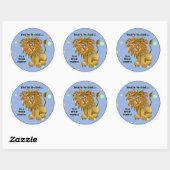 Cartoon Lion Party Invitation Aangepaste Sticker (Vel)