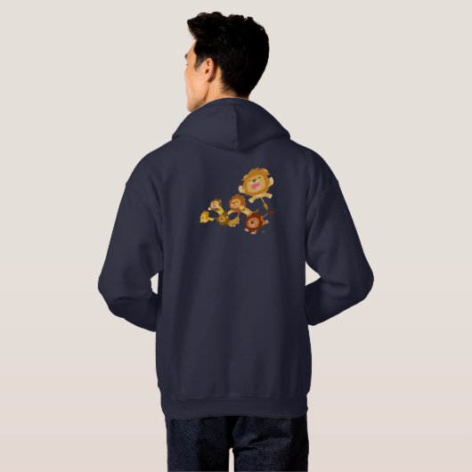 Cartoon Lions' Parade Gebost Sweatshirt (achterzij (Achterkant volledig)