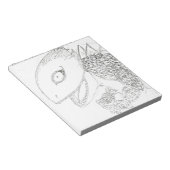 cartoon lizard monster notitieblok (Schuin)