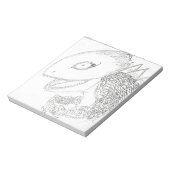 cartoon lizard monster notitieblok (Gedraaid)