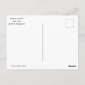 Cartoon Loch Ness Monster & Urquhart Castle Funny Briefkaart (Achterkant)