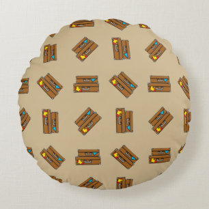 Cartoon Luggage Rond Kussen