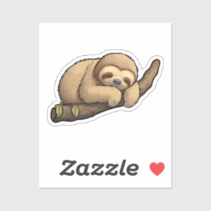 Cartoon luiaard sticker