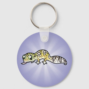 Cartoon Luipaardgekko Sleutelhanger