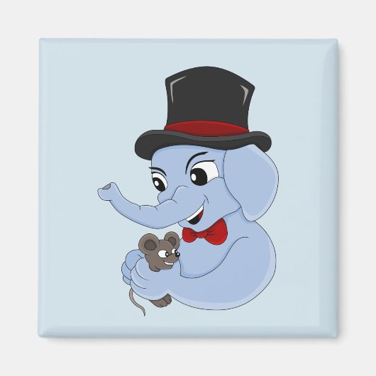 Cartoon magnet van de kleine olifant magneet (Voorkant)