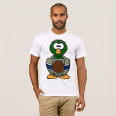 Cartoon Mallard Duck Mannen T-shirt (Voorkant volledig)