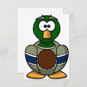 Cartoon Mallard Duck Uitnodigingen (Voorkant / Achterkant)