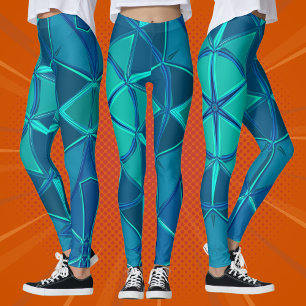 Cartoon Mandala Blauw Leggings