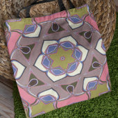 Cartoon Mandala Bloemblauw Roze en Geel Tas B