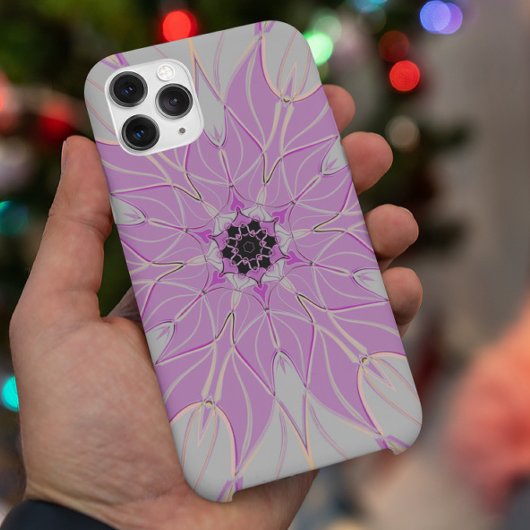 Cartoon Mandala Bloemroze en wit Case-Mate iPhone Case