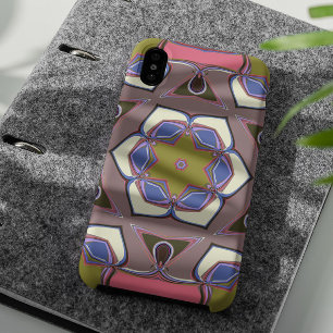 Cartoon Mandala Flower Blue Pink and Yellow iPhone 11 Hoesje