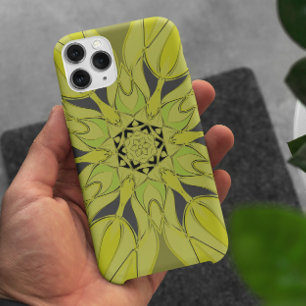Cartoon Mandala Flower Green iPhone 11 Hoesje