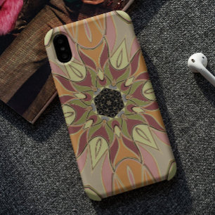 Cartoon Mandala Flower Red Sinaasappel and Yellow iPhone 11 Hoesje