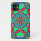 Cartoon Mandala Groen Rood en Blauw Case-Mate iPhone Case (Achterkant)
