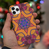 Cartoon Mandala Vloeiend Oranje Paars en blauw Case-Mate iPhone Case