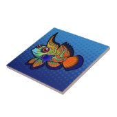 Cartoon Mandarijn / Dragonet Fish Tegeltje (Zijkant)