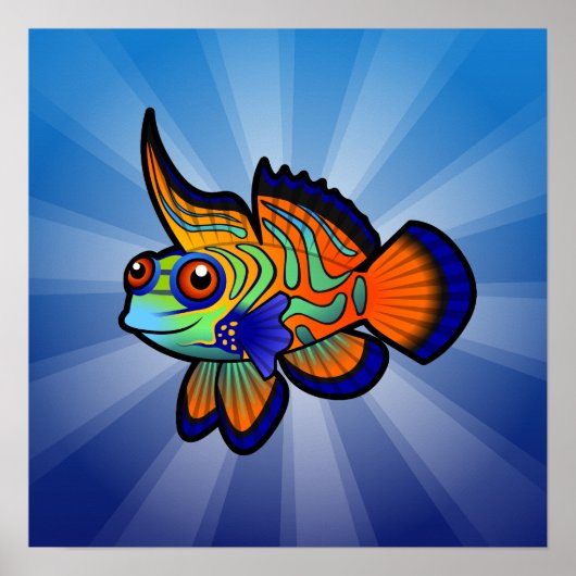 Cartoon Mandarin / Pitvis Poster (Voorkant)