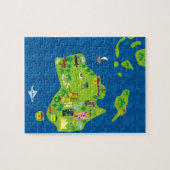 Cartoon Map of Australia and Oceania Puzzle Legpuzzel (Horizontaal)