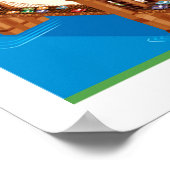 Cartoon Map of New York State Poster (Hoek)