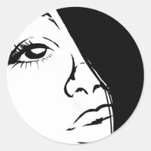 Cartoon Meisje Beauty Stickers