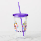 Cartoon Mermaids en Unicorn Custom Acryl Drinkbeker (Links)