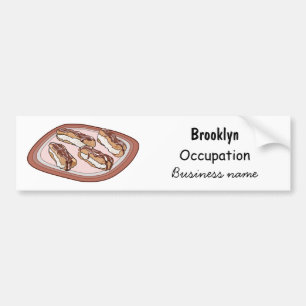 Cartoon met chocolade eclair bumpersticker