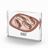 Cartoon met chocolade eclair fotoblokken (Rechts)