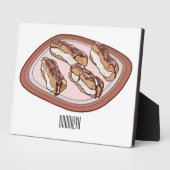 Cartoon met chocolade eclair fotoplaat (Zijkant)