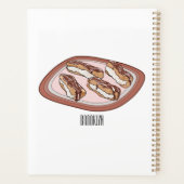 Cartoon met chocolade eclair planner (Achterkant)