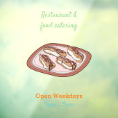 Cartoon met chocolade eclair raamsticker (Vel 3)