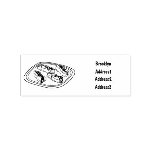 Cartoon met chocolade eclair rubberstempel