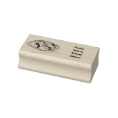 Cartoon met chocolade eclair rubberstempel (Stempel)
