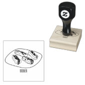 Cartoon met chocolade eclair 	rubberstempel (Gestempeld)