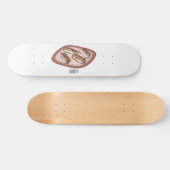 Cartoon met chocolade eclair skateboard (Horizontaal)