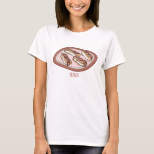 Cartoon met chocolade eclair t-shirt