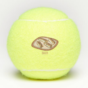 Cartoon met chocolade eclair tennisballen