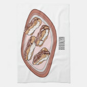 Cartoon met chocolade eclair theedoek (Verticaal)