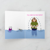 Cartoon met droog vrouwtje Funny Sympathcard voor Kaart (Binnen)