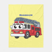 Cartoon met een brandblusmotor fleece deken (Voorkant)