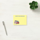 Cartoon met een brandblusmotor post-it® notes (Kantoor)