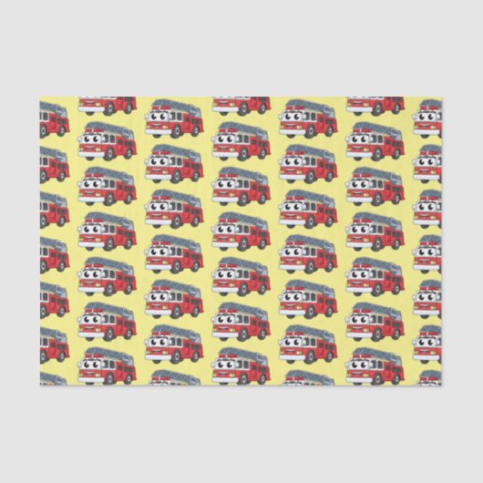 Cartoon met een brandblusmotor tissuepapier (Voorkant)