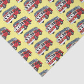 Cartoon met een brandblusmotor tissuepapier (Detail)