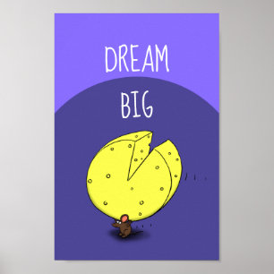 Cartoon met een uilskuis poster