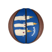 Cartoon met kutzend kaars basketbal (Verticaal)