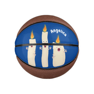 Cartoon met kutzend kaars basketbal
