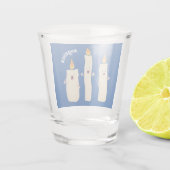 Cartoon met kutzend kaars shot glas (Achterkant)