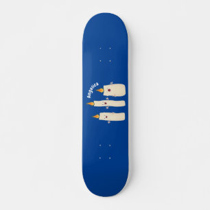 Cartoon met kutzend kaars skateboard