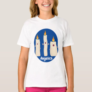 Cartoon met kutzend kaars t-shirt
